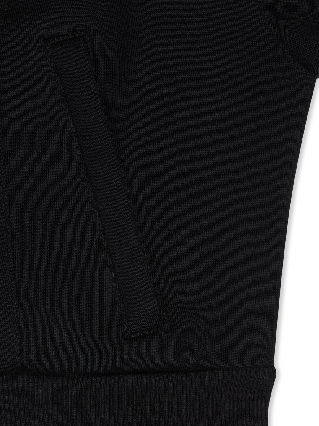 Cotton Zip Through Hoodie - Night Black